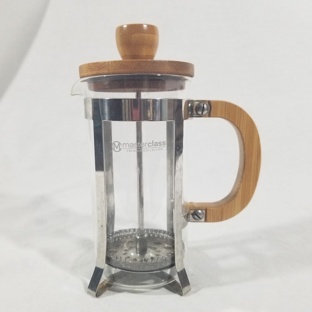 Masterclass Premium Collection Small French Press with wood lid and handle